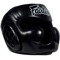 Fairtex HG13 Боксерский Шлем Тайский Бокс Закрытая Макушка "Diagonal Vision Sparring" Черный Размер L